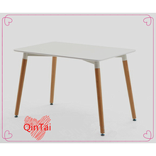 rectangle table from QinTai MDF table seat beech wood legs